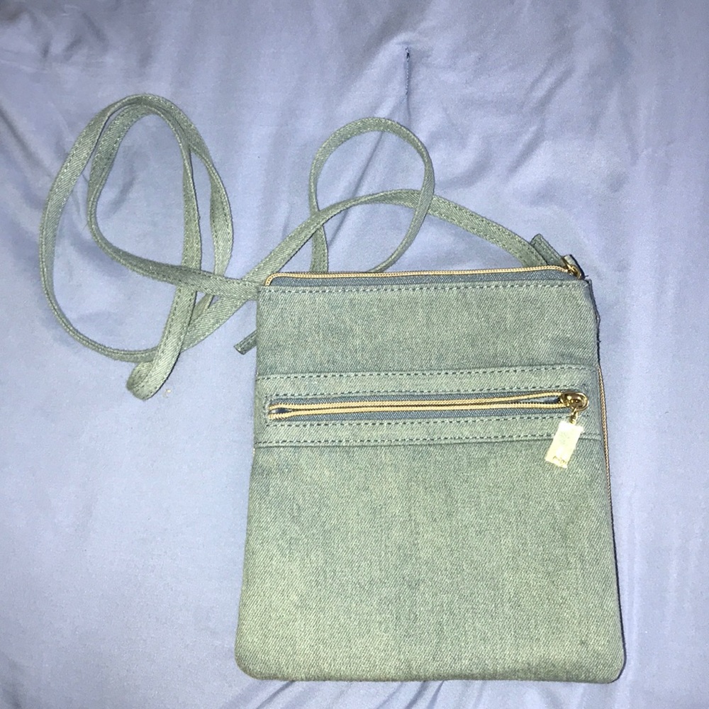 denim crossbody purse